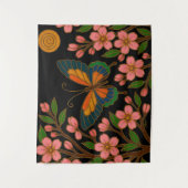 蝶 桜 月 タペストリー (正面)