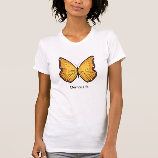 蝶、永遠の生命の記号 Tシャツ (正面)