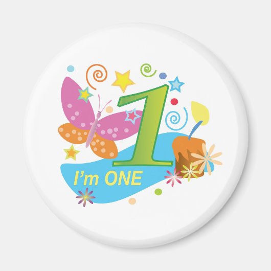 蝶：私の最初の誕生日 マグネット (正面)