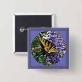 蝶 缶バッジ (正面&裏面)