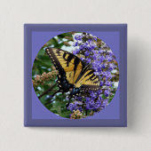 蝶 缶バッジ (正面)