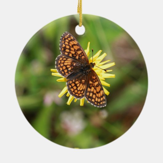 蝶 – 美しい！ セラミックオーナメント (裏面)