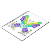 蝶，花，カラフルお洒落, ノートブック (左側)