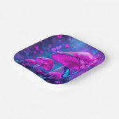 蝶、花、キノコ ペーパープレート (傾斜あり)