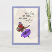 蝶、花、手術後 カード (正面)