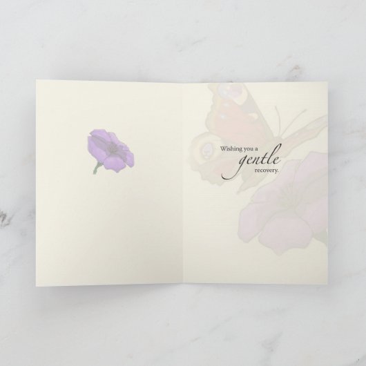 蝶、花、手術後 カード (内部)