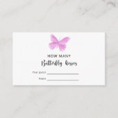 蝶 – 蝶のキスの数 エンクロージャーカード (正面)