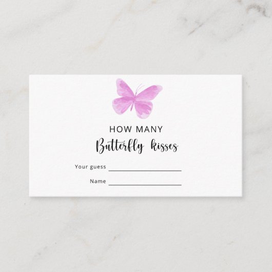 蝶 – 蝶のキスの数 エンクロージャーカード (正面)