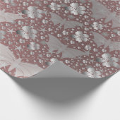 蝶，蝶，カラフル，光沢きらめく, ラッピングペーパー (角)