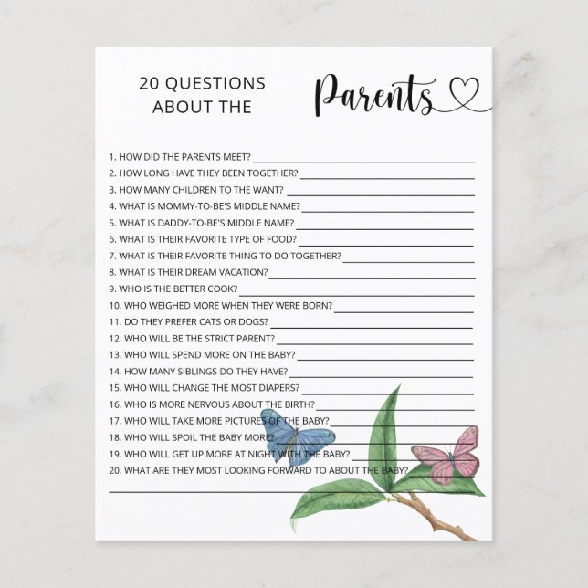 蝶 – 親についてのゲーム (正面)