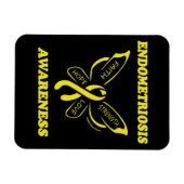 蝶/認識度...子宮内膜症マグネット マグネット (横)