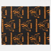 蝶/認識度...CRPS フリースブランケット (正面(横))