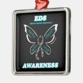 蝶/認識度...EDS金属オーナメント メタルオーナメント (左)