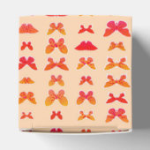 蝶、金ゴールド、コーラルピンク、ソフトオレンジ フェイバーボックス (上部)