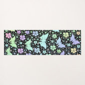 蝶，金属，装飾，デザイン，背景， ヨガマット (裏面(横))