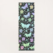 蝶，金属，装飾，デザイン，背景， ヨガマット (裏面)