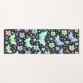 蝶，金属，装飾，デザイン，背景， ヨガマット (正面(横))