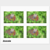 蝶 長方形シール (シート)