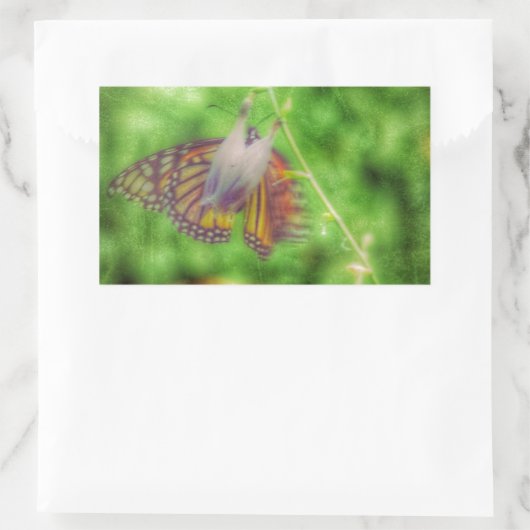 蝶 長方形シール (バッグ)