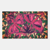 蝶 長方形シール (正面)