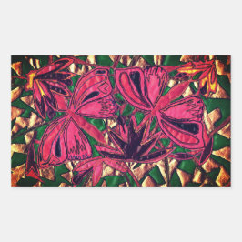 蝶 長方形シール