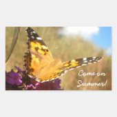 蝶 長方形シール (正面)