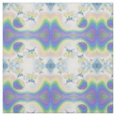 蝶、雲、虹と星形五角形 ファブリック (見本)