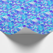 蝶，青，ターコイズ，ラベンダー ラッピングペーパー (角)