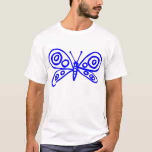 蝶 – 青 Tシャツ