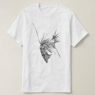 蝶 黒 白 抽象的 トライバル タトゥー アート Tシャツ