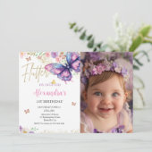 蝶　１位　２位　３位　４位　５位　６位　写真　誕生日 招待状 (スタンド正面)