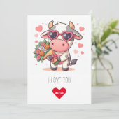 蝶 | I Love You Happy Cow Valentine's Day シーズンカード (スタンド正面)