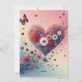 蝶 | I Love You Happy Cow Valentine's Day シーズンカード (裏面)