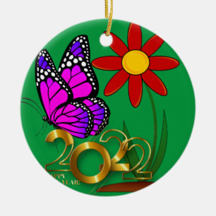 蝶, New Year, 2022, Christmas Triptych セラミックオーナメント