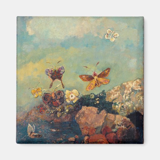 蝶 | Odilon Redon マグネット (正面)
