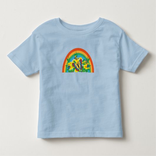 蝶 – Rainbow トドラーTシャツ (正面)