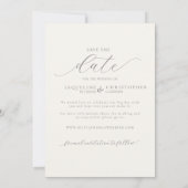 蝶Boho写真アーチ結婚式の日付を保存 セーブザデート (裏面)