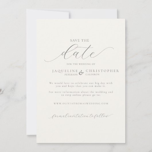 蝶Boho写真アーチ結婚式の日付を保存 セーブザデート (裏面)