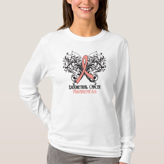 蝶Endometrial蟹座の認識度 Tシャツ (正面)