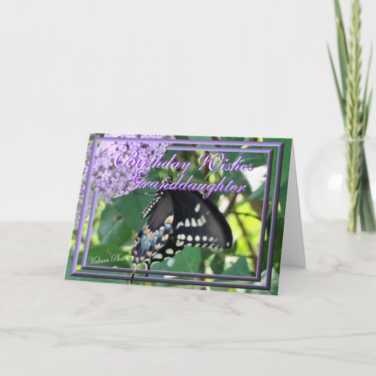 蝶Granddaugherはカードカスタマイズ サンキューカード (正面)