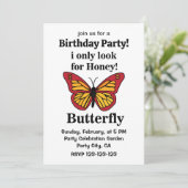 蝶Iのみハニーバタフライ誕生日 招待状 (スタンド正面)