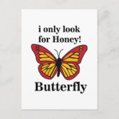 蝶I唯一の蜂蜜の蝶を探す ポストカード (正面)