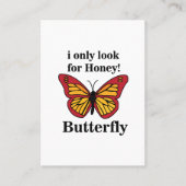 蝶I唯一の蜂蜜の蝶を探す 名刺 (正面)