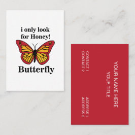 蝶I唯一の蜂蜜の蝶を探す 名刺