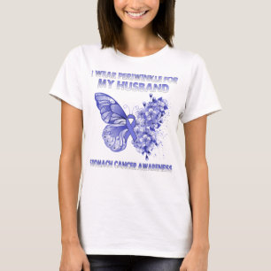 蝶I衣服の私の夫の胃のためのペリウィンクル Tシャツ