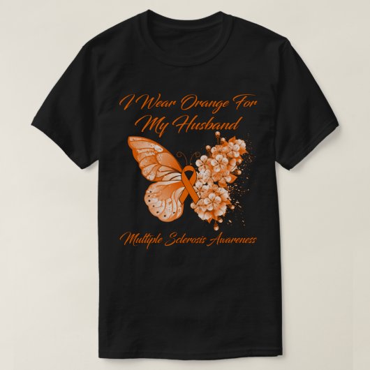 蝶I衣服オレンジ夫のためのMultiple Sc Tシャツ (デザイン正面)