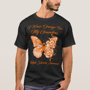 蝶I衣服オレンジ私のおばあちゃんマルチSc Tシャツ