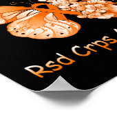 蝶I衣服オレンジ私のママRsd Crps認識 ポスター (角)