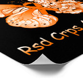 蝶I衣服オレンジ私の妻Rsd Crps認識 ポスター (角)