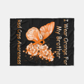 蝶I衣服オレンジfor My Brother Rsd Crps Aw フリースブランケット (正面(横))